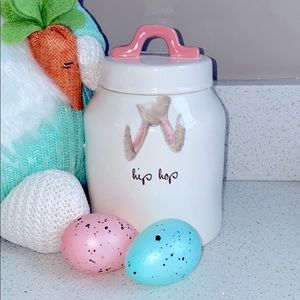 ❗️RAE DUNN HIP HOP BUNNY BABY PINK MODERN FARMHOUSE CANISTER